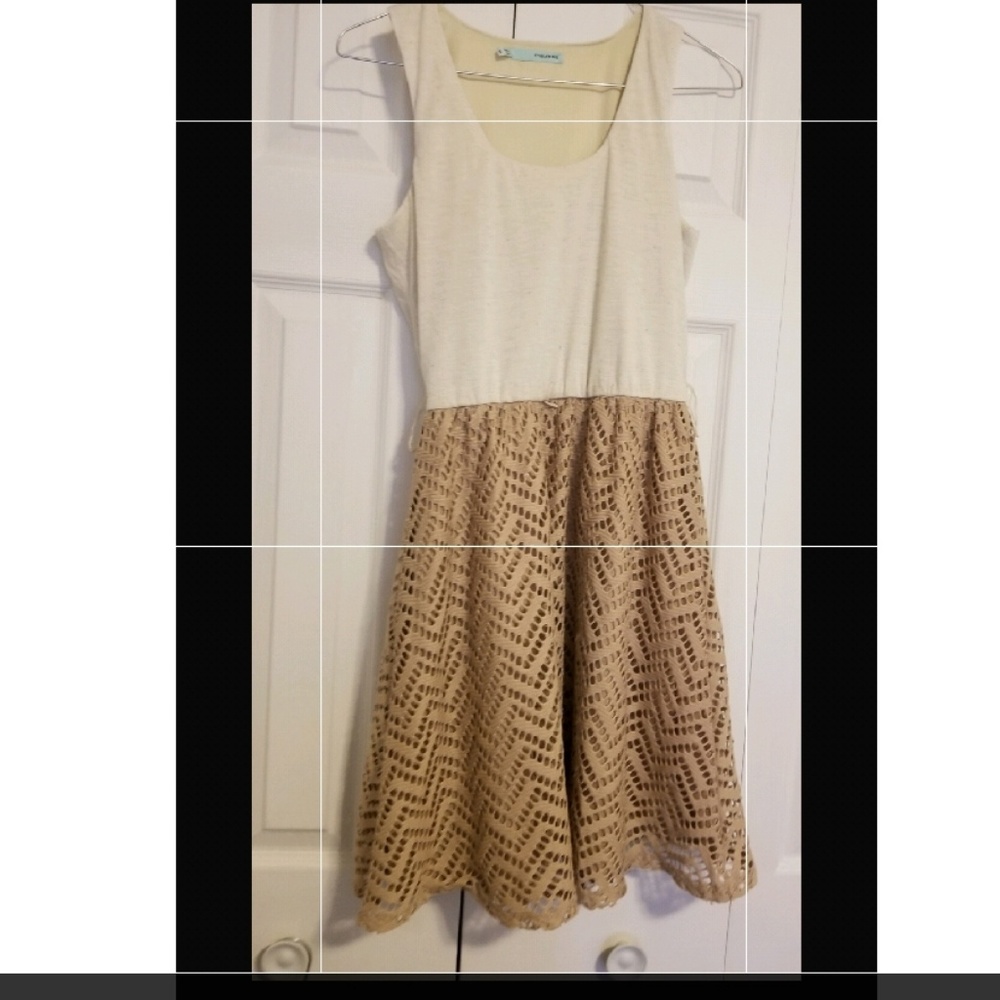 Maurices Tan and cream Knee length dress